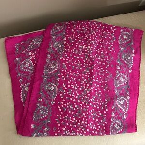 Vibrant Pink Paisley Long Scarf